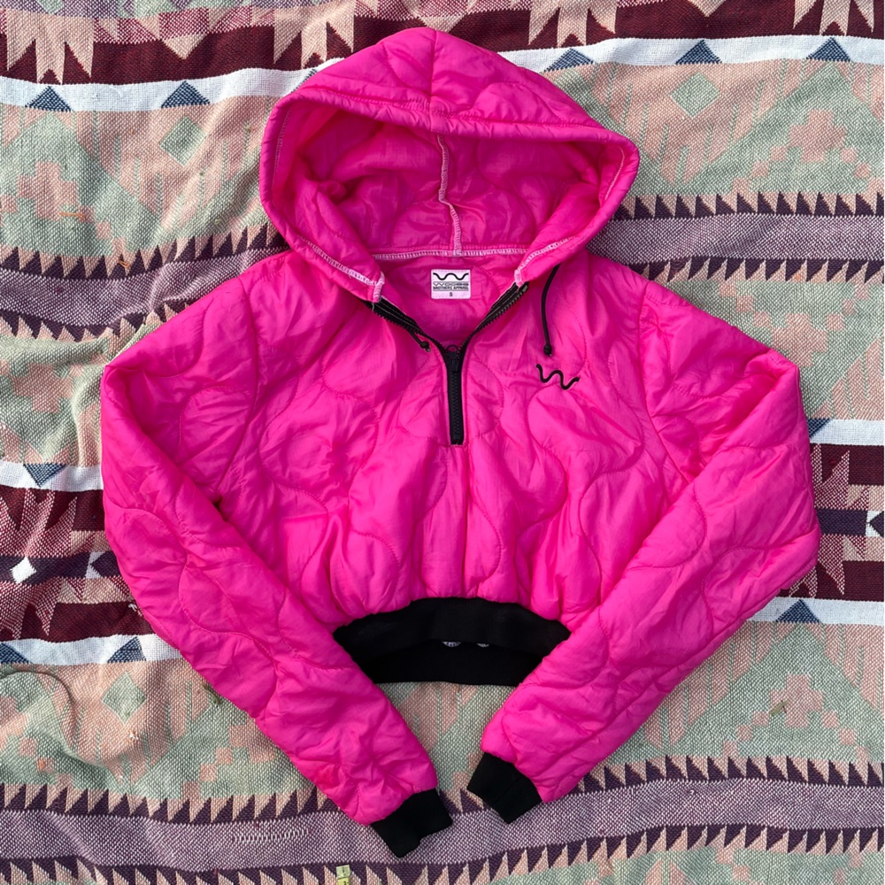 ONE OF A KIND Woobie Brothers pink crop top Woobie / windbreaker - size XS